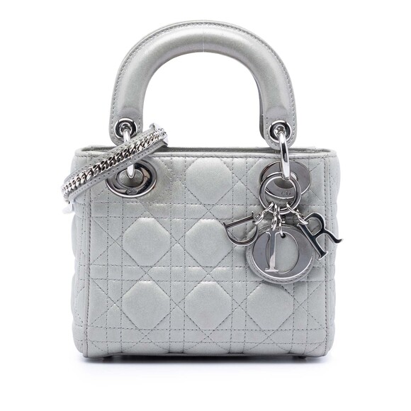 Dior Handbags - Pre-Loved Dior Mini Iridescent Lambskin Cannage Lady Dior